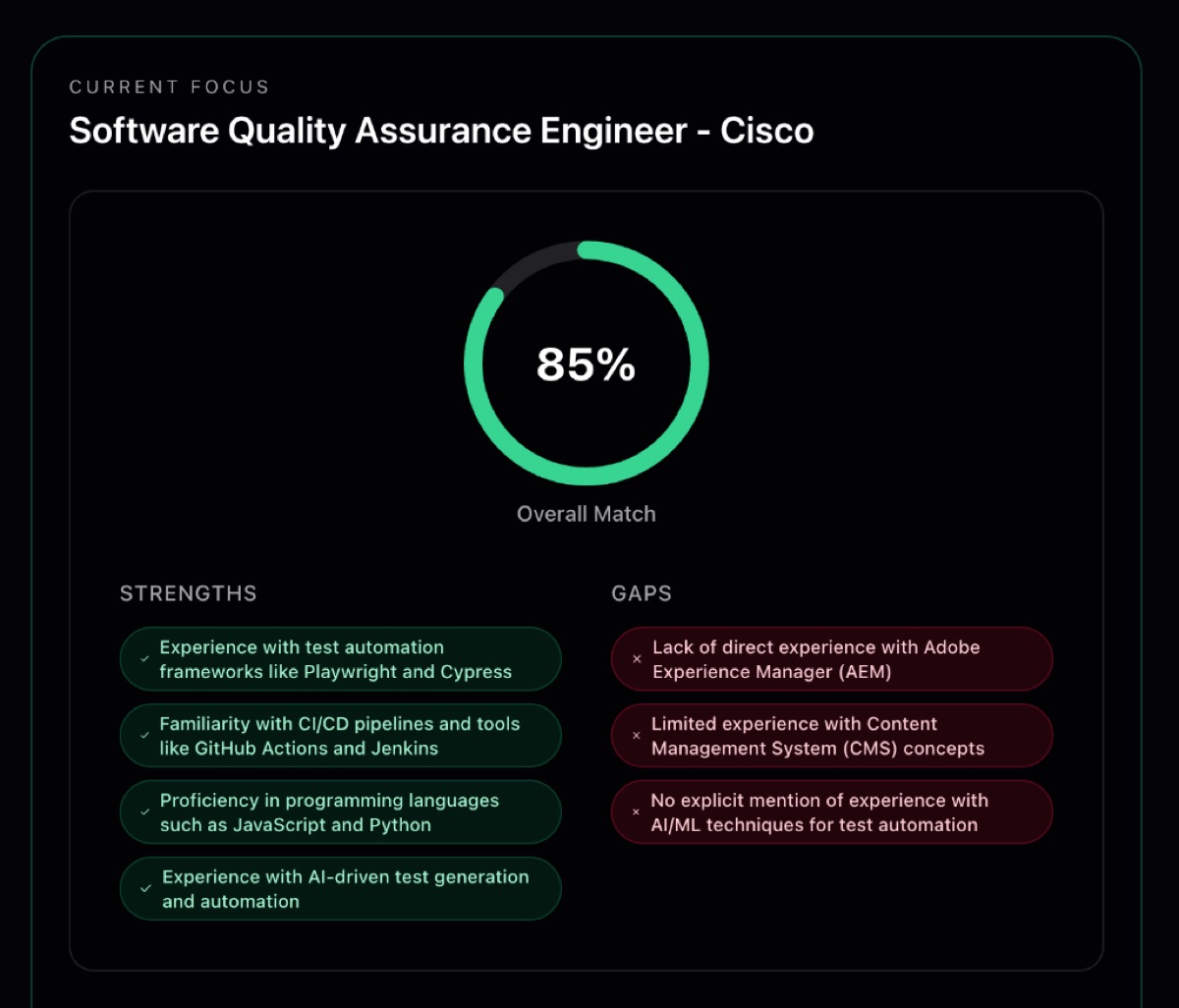 Resume Match screenshot